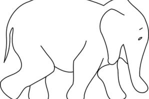 Слон трафарет