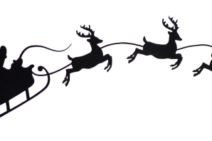 Сани санты трафарет