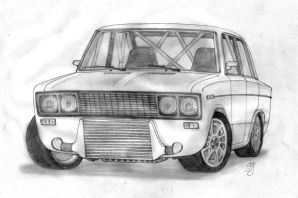 Нарисованные жигули