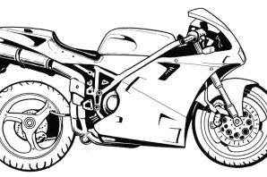 Мотоцикл раскраска