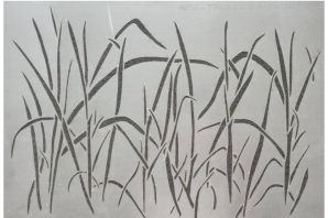 Трафарет камыш