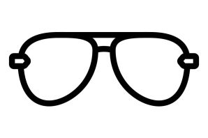 Очки трафарет