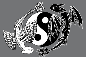 Рыбы инь янь рисунок