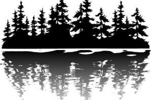 Пейзаж контур