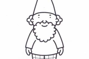 Гномик раскраска