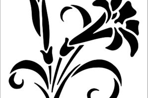 Трафарет лилии