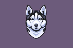 Рисунок собаки хаски