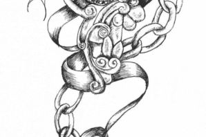 Эскиз цепи на руке