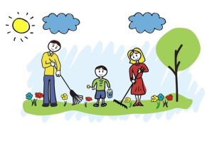 Субботник раскраска