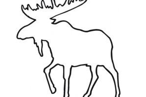 Трафарет лося