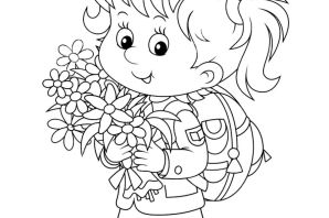 Школьники раскраска