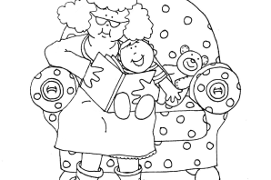 Старушка раскраска