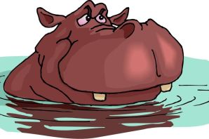 Бегемот рисунок