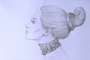 Лицо боком рисунок