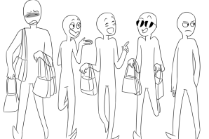 Манекен карандашом