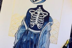 Нарисованный скелет