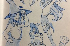 Ведьма рисунок легкий