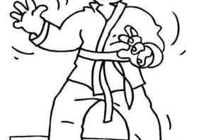 Дзюдо раскраска