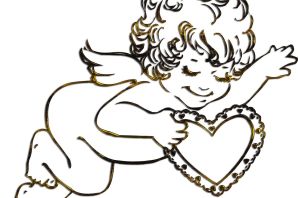 Ангелочки трафарет