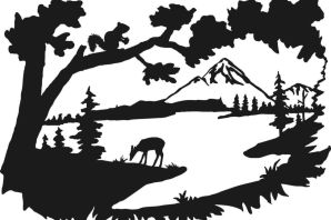 Силуэтный пейзаж