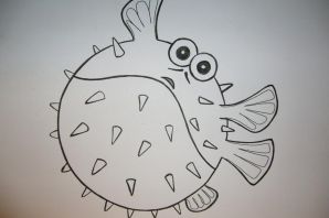 Рыба фугу рисунок