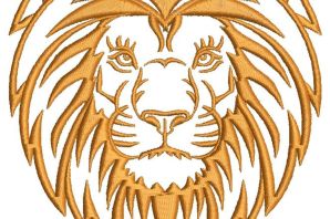 Раскраска морда льва