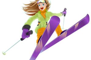 Лыжи рисунок