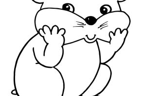 Раскраска хомячок