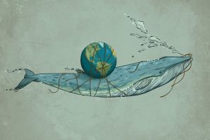 Кит рисунок простой