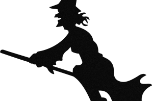 Ведьма трафарет