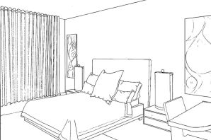 Спальня рисунок