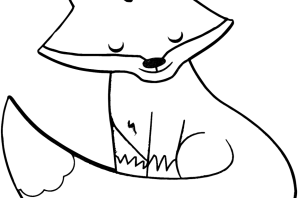 Трафарет лисичка