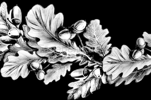 Ветка дуба рисунок