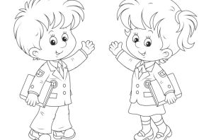 Ученик раскраска