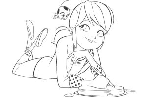 Маринет раскраска