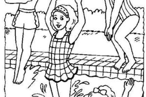 Бассейн раскраска