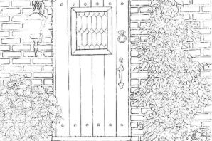 Раскраска дверь
