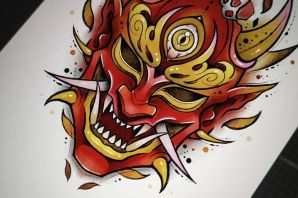 Маска ханья эскиз