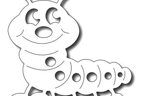 Трафарет гусеницы