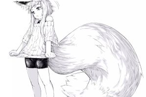 Кицунэ раскраска