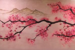 Ветка сакуры рисунок