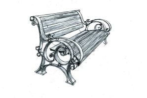 Скамейка раскраска