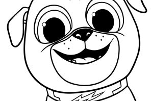 Раскраска мопсики