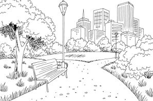 Раскраска парк