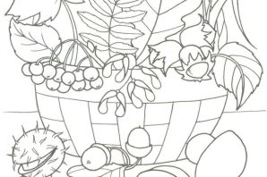 Эскиз рисунка осень