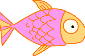 Нарисованная рыбка
