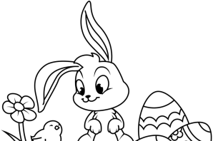 Разукрашка зайчик