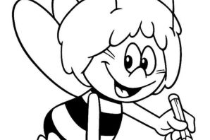 Пчелка раскраска