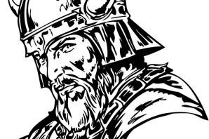 Трафарет викинг