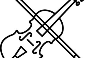 Скрипка трафарет